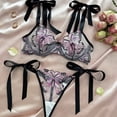 thumbnail image 2 of Traje sexy de chica seductora de malla transparente con bordado de mariposa, 2 of 6