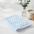 thumbnail image 5 of Unique Bargains Checkered Plaid Cotton Soft Absorbent Hand Towel Blue 29" x 13", 5 of 6