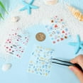 thumbnail image 3 of 5D Embossed Sea Animal Nail Art Stickers Decals Self Adhesive Ocean Life Medusal Starfish Nail Sea Creature Design Summer Nail Sticker Marine Life Manicure for Women DIY Nail Art Decoration Colorful, 3 of 9