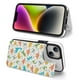 thumbnail image 4 of Funda tipo cartera con diseño de dinosaurio para iPhone 14, tarjetero, tapa trasera tipo libro de piel sintética con función atril, ranuras para tarjetas, cierre magnético doble, antigolpes., 4 of 6