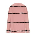 thumbnail image 3 of Womens Plus Size Sweaters Tops Solid Color Loose V Neck Lightweight Pullover for Women Spring Fall Winter Clothes (XL, Pink|Striped), 3 of 6