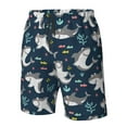 thumbnail image 4 of Balery Friendly Sharks Traje de Baño Estilo Hawaiano para Hombre, Shorts de Secado Rápido con Bolsillos-3X-Large, 4 of 6