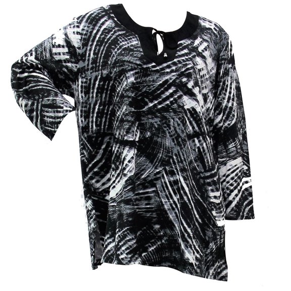 Women Summer Cold-Shoulder Sleeveless or Short Sleeves Printed Tunic Top Blouse