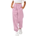 thumbnail image 2 of UACY Girl's Sweatpants Cotton Drawstring Joggers Elastic Waisted Athletic Pants with Zippered Pockets for Teen Girls ﻿, 2 of 7