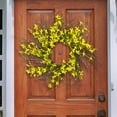thumbnail image 2 of Enova Home  24" Artificial Forsithya Flower Wreath, 2 of 3