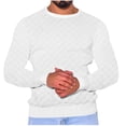 thumbnail image 1 of pstuiky camisas de manga larga para hombre, Suéter de cuello redondo para hombre, suéter de cuadros, base de manga larga, cuello redondo, top/camiseta top de hombre xl, 1 of 5