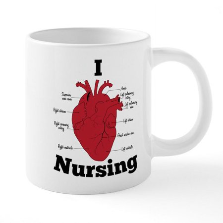 

CafePress - I Heart Nursing - Ceramic Mega Mug Holds 20 ounces