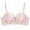 Pink, variant on Women Eyelash Lace Underwire Bra, Adjustable Thin Straps Balconette Push Up Support Lingerie