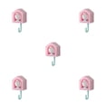 thumbnail image 2 of Advancent Colgador de pared Autoadhesivo Cocina Baño Gancho de almacenamiento Sin costuras Impermeable Sala de estar Organizador extraíble Rosa Type2 NO2, 2 of 6