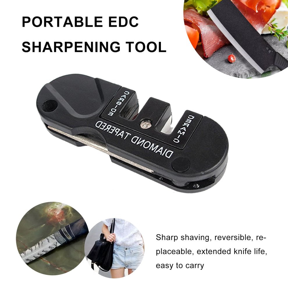 Portable EDC Ceramic Knife Sharpener Folding Camping Hiking Knife