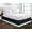 Aqua/Black, variant on D.N.G. BEDDINGS Luxury 1 Piece Split Corner Two Tone Tailored Bed Skirt, King Size 6 Inch Deep Pocket, 800 Thread Count, 100% Egyptian Cotton, Solid Black/Hot Pink Color.