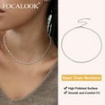thumbnail image 4 of FOCALOOK Beaded Choker Necklaces for Women Stainless Steel Silver Bohemian Boho Summer Choker Collar Chain Daughter Girlfriend Wife Birthday Mother's Day Jewelry Gift, 4 of 10