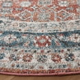 thumbnail image 3 of SAFAVIEH Vintage Tabriz Dimas Abstract Area Rug, Rust/Blue, 6'7" x 6'7" Round, 3 of 7