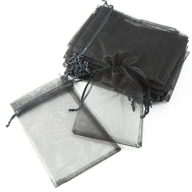 Regalos 100Pcs Bolsas de Caramelos de Boda para Joyería Bolsas de Regalo Almacenamiento Organza 3.5x2.5in Limpieza y Organizadores