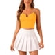 thumbnail image 1 of INSPIRE CHIC Camisetas sin mangas para mujeres con brillo de strass, tirantes de espagueti, corte en la parte superior, tops de fiesta, color amarillo S, 1 of 1
