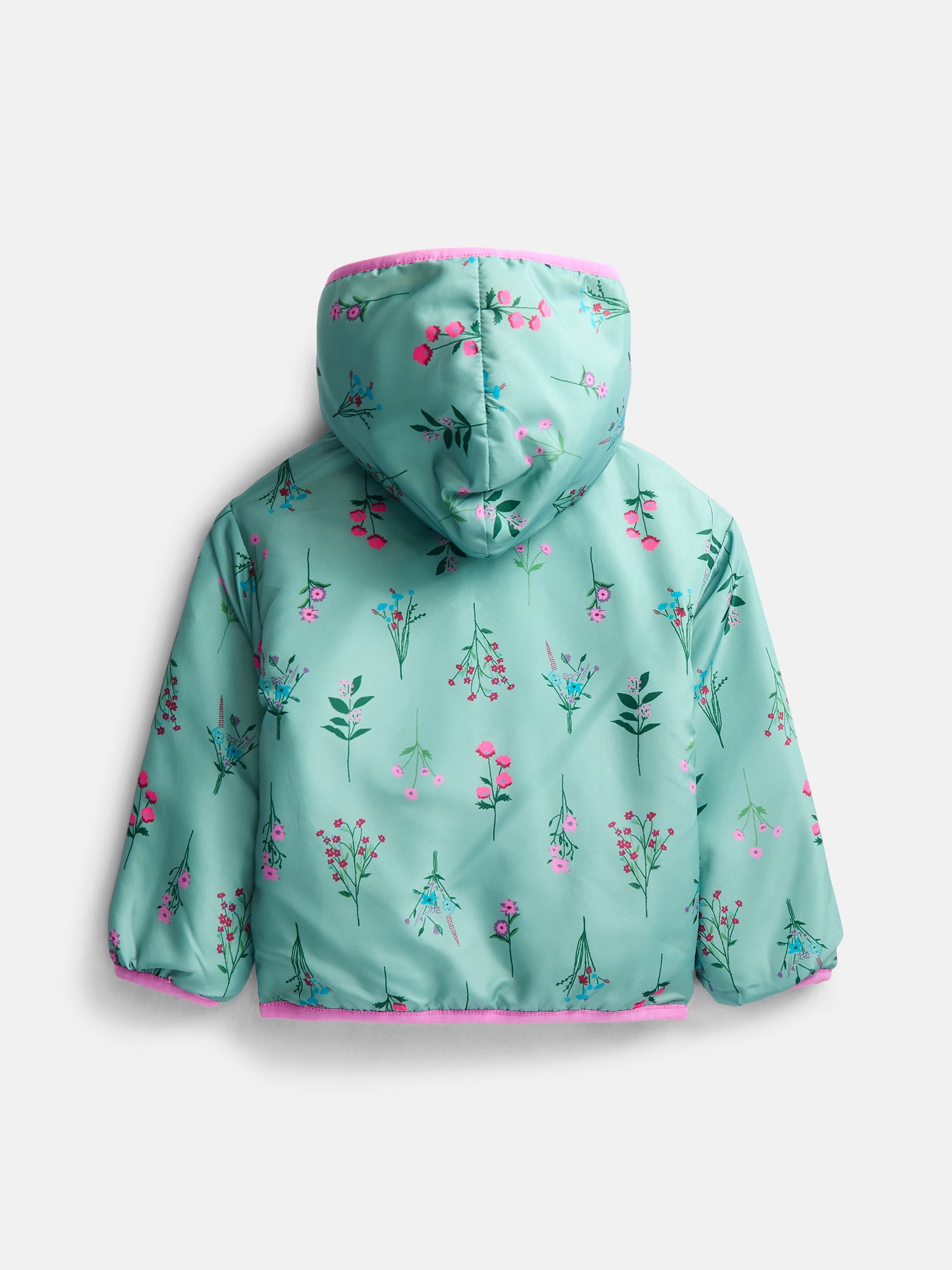 Wonder Nation Toddler Girls Reversible Faux Fur Jacket, Sizes 12M-5T