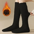 thumbnail image 2 of Clearance! Yajing Compression Stockings for Women Knee High Stockings for Women Warm Knee High Socks Long Cosy Thermal Ladies Socks Fuzzy Thick Girls Multipack One Size Black, 2 of 9