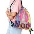 thumbnail image 2 of JOJO Siwa Mochila de Cuerdas para Deportes y Gimnasio, Bolsa de Cuerdas Resistente al Agua, Bolsa Cinch, 30×40cm, 2 of 6