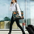 thumbnail image 5 of FORMRS Canvas Laptop Tote Bag for Women with 15.6" Computer Compartments Shoulder Handbag, Blue Floral Oranges, 5 of 7