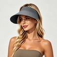 thumbnail image 2 of HONHUZH Summer Hats Womens Foldable Golf Sun Visor Hat UPF 50 Wide Brim Adjustable Summer Beach Cap, 2 of 6