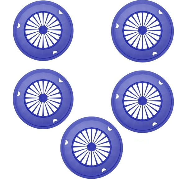 Plastic Paper Plate Holder, Bexikou 5Pcs 10 inch  Reusable Paper Plate Holder, Woven Plastic Paper Plate Holder for Party BBQ and Picnic Supplies (Dark Blue)
