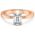 thumbnail image 3 of 5 Carat IGI Certified Emerald Shape Lab Grown Diamond Engagement Ring | 14K Rose Gold |Jannel Tapering Diamond Ring | FG-VS1-VS2 Quality Friendly Diamonds, 3 of 4