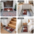 thumbnail image 6 of Red Kitchen Chef Door Mat&nbsp;Indoor Outdoor Entrance, Non Slip Rug for Kitchen Bathroom Entryway Rug, Black Plaid Gourmet Food Vintage Washable Doormat Floor Mat for Office Home Decor 24x36 Inch, 6 of 8