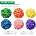 thumbnail image 2 of 36 Pcs Wicker Rattan Balls Decorative Balls for Vase Centerpiece Bowls Orbs Filler for Home Decor,4 Sizes(Multicolored), 2 of 6