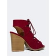thumbnail image 3 of Qupid Barnes-01a - Burgundy Suede PU 10, 3 of 5