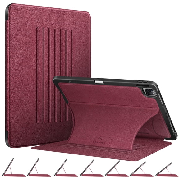 CaseBot Case for iPad Pro 12.9-inch 5th 4th & 3rd Generation (2021/2020/2018) - Shockproof Rugged Magnetic Soft TPU Back Cover w/Pencil Holder