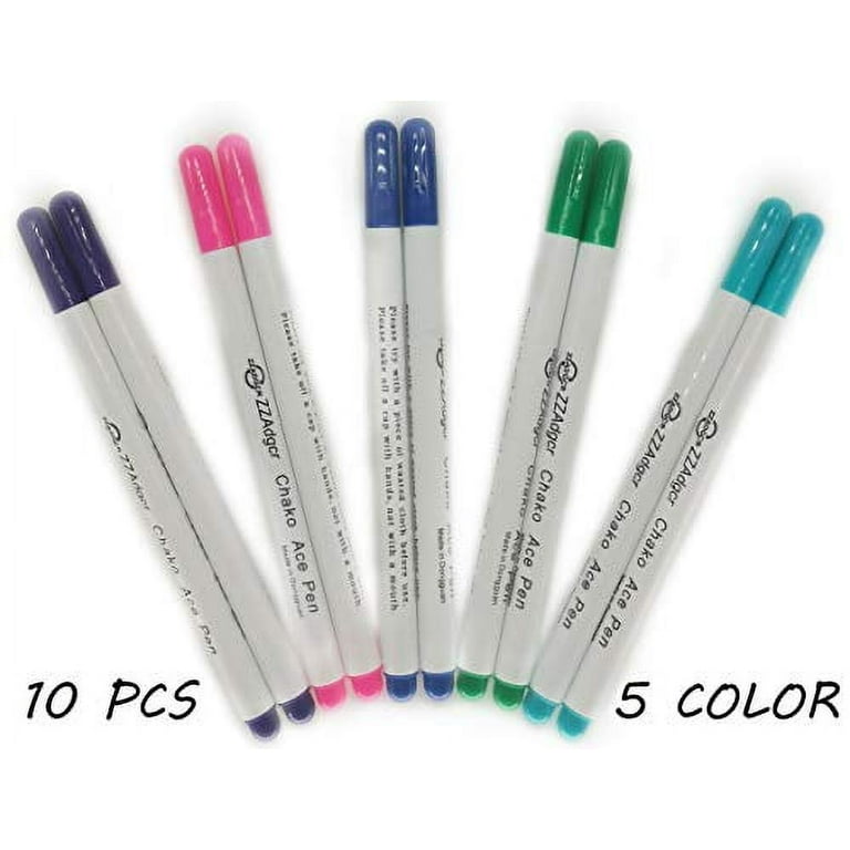 4 Colors Heat Erase Pens Fabric Marking Pens with 20 Refills Iron Off Water  Soluble Ink Auto-Vanishing Pen Tailors Chalk Clothes Marker Pencil Sewing