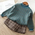 thumbnail image 2 of CUZIBR Girls Baby's Bottomed Sweater With Long Sleeves Tops Clothes A Long Sweater Holiday Dailywear For Toddler, 2 of 3