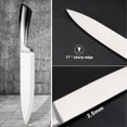 thumbnail image 5 of MDHAND 9-Piece Black Gradient Handle Knife Set, 5 Stainless Steel Knives with Block, Sharpening Rod, Scissors and Peeler, for Home Kitchen, 5 of 8