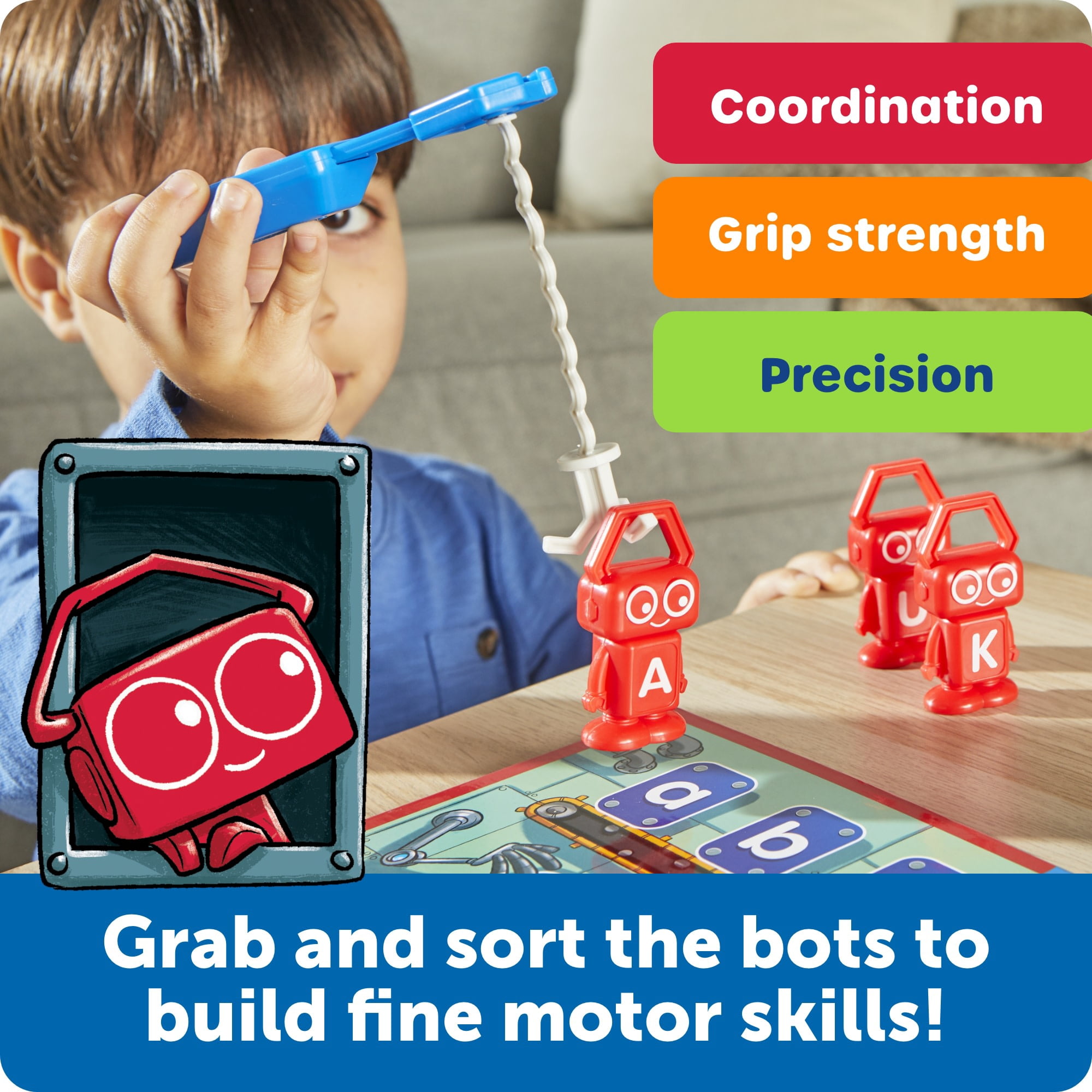 Learning Resources ABC Robot Factory - ABC Toys, Vocabulary Practice Game, Ages 3+