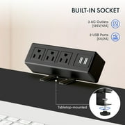 FLEXISPOT 55x28 Black Home Office Height Adjustable Standing Desk Whole-piece Desktop Computer Desk
