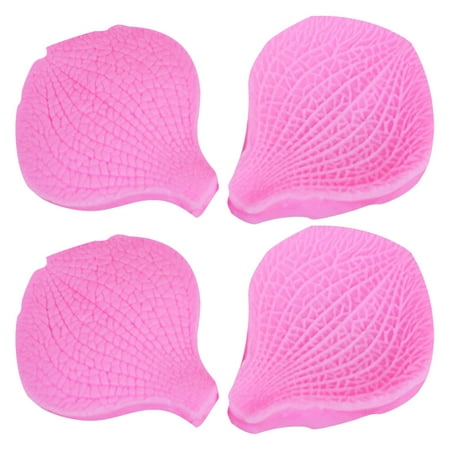 

2 Pairs Orchid Petals Silicone Molds Cake Decorating Tools Bakeware Cupcake Dessert Chocolate Fondant Mold for Home (Pink)