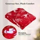 thumbnail image 5 of Red Reindeer And Trees Christmas Blanket Red Print Soft Warm Nap Blanket Suitable For Sofa Bed Camping Festival, 5 of 8