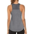 thumbnail image 2 of Hunpta Weekend Activewear Tankini Tops for Women, Women Workout Tops Athletic Sports Running Tank Mesh Yoga Training Shirts, Vest for Women Gray, 2 of 2