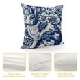thumbnail image 4 of COMIO Blue and White Porcelain Pillow Covers Floral Chinoiserie Rabbit Pattern Farmhouse Decorative French Country Style Cushion Pillowcases for Bedroom Living Room Sofa, 4 of 5