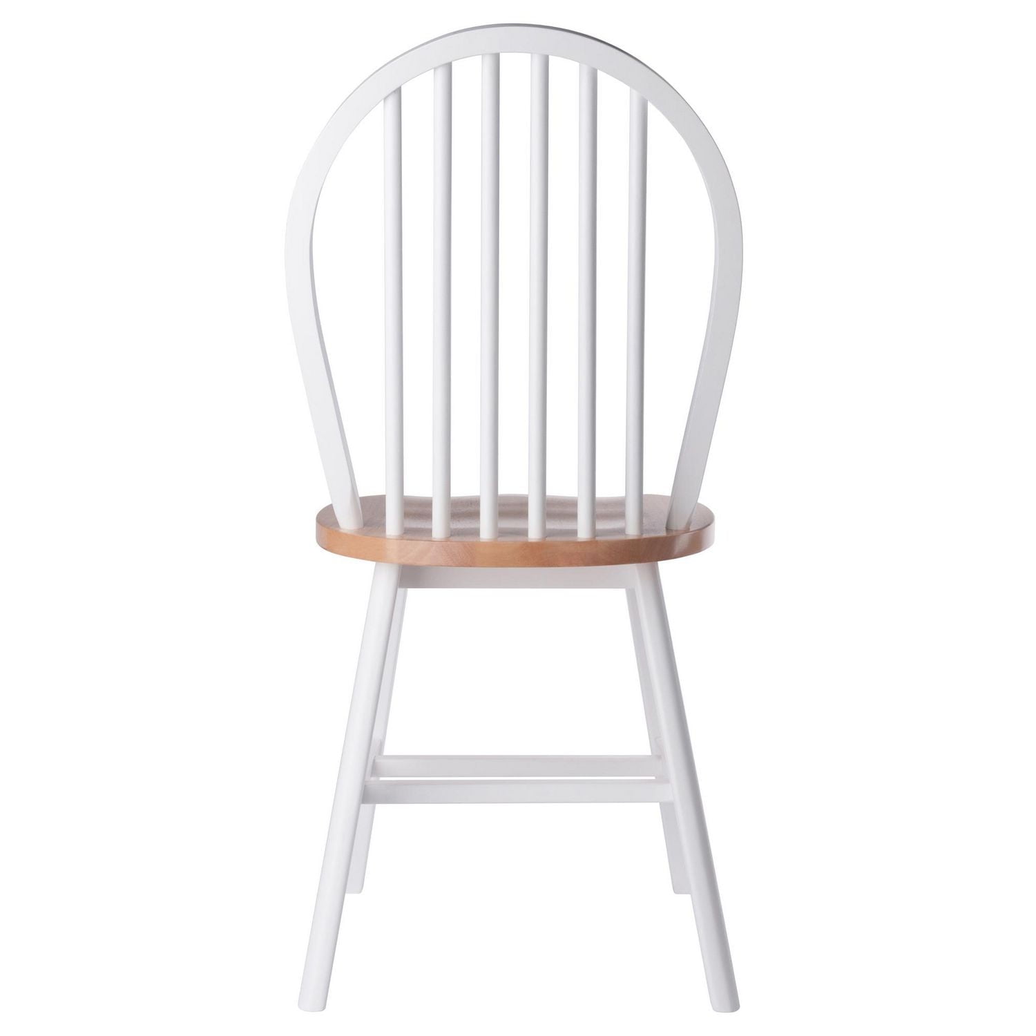 Windsor 2pc Chair Set, Natural and White