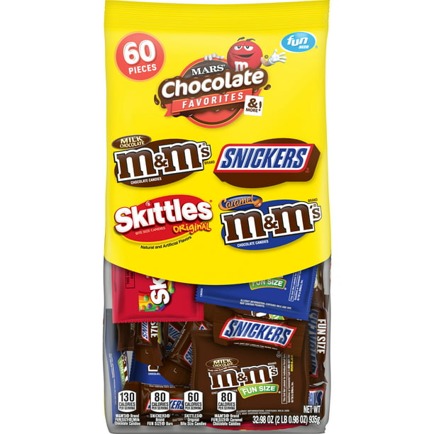 M&M'S, SNICKERS & SKITTLES Fun Size Chocolate Candy Variety Mix 32.98 ...