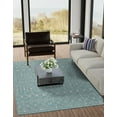 thumbnail image 5 of Unique Loom Outdoor Trellis Collection Area Rug - Tribal Trellis (4' 1" x 6' 1" Rectangle Aqua/Ivory), 5 of 7
