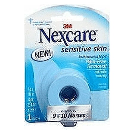 Nexcare Sensitive Skin Tape-Pain Free Removal Hold Securely 1 in, 4-Pack