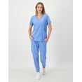 thumbnail image 6 of Hanes Comfort Fit Scrubs Women's Scrub Top Ceil Blue M, 6 of 10