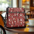 thumbnail image 3 of Tutolipy Waterproof PU Leather Shoulder Crossbody Bag for Travel Daily Use, PU Material Adjustable Strap Women's Shoulder Bag, Santa Snowman, 3 of 7