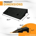 thumbnail image 2 of Wecarlle 2 Pack Rubber Curb Ramps for Driveway 3.1 Inch Rise Threshold Ramp for Low Cars Lawn Mower Shed 7000lbs Load Capacity, 2 of 6