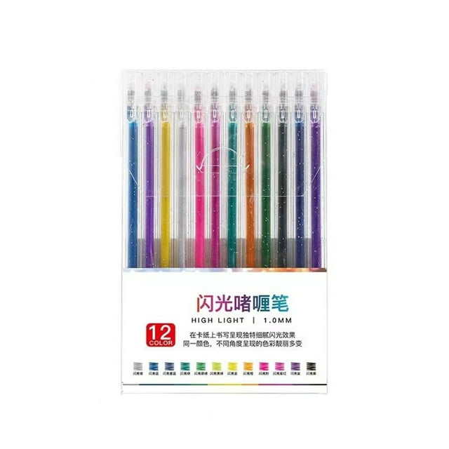 Glitter Gel Pens Set 2025 - 10Ml Sparkle Pens for Adult Coloring Books, Art Journaling, Craft Projects, Creative Drawing Tools with Smooth Ink, Vibrant Colors, Cxui Gel Pen Set