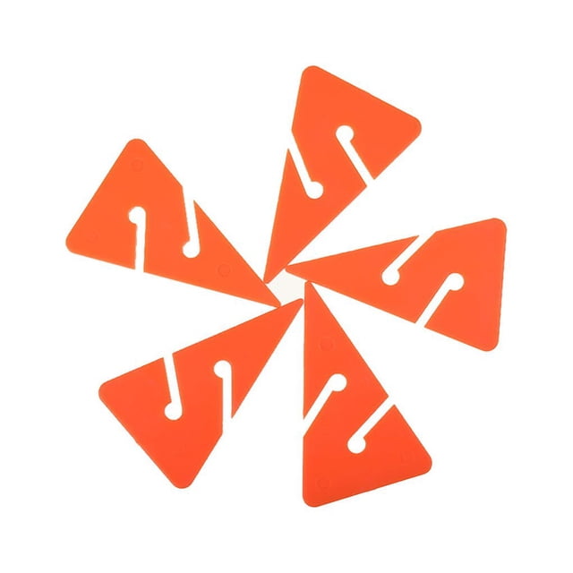 Soidarity 5 uds Logos geometría tres plástico señal de seguridad recordatorio pequeño cartel bajo el agua al aire libre para nadar con Deportes acuáticos Naranja