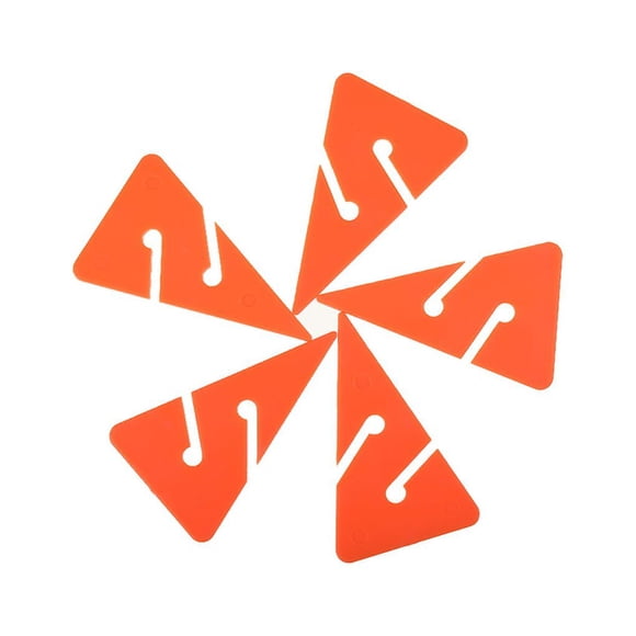 Yuarrent 5 uds Logos geometría tres plástico señal segura que indica pequeño ligero reemplazo de señal bajo el agua Deportes acuáticos Naranja