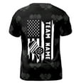 thumbnail image 3 of Customized Pickleball Paddle American Flag Team Black Ball Men's T-shirt S-5XL, 3 of 4
